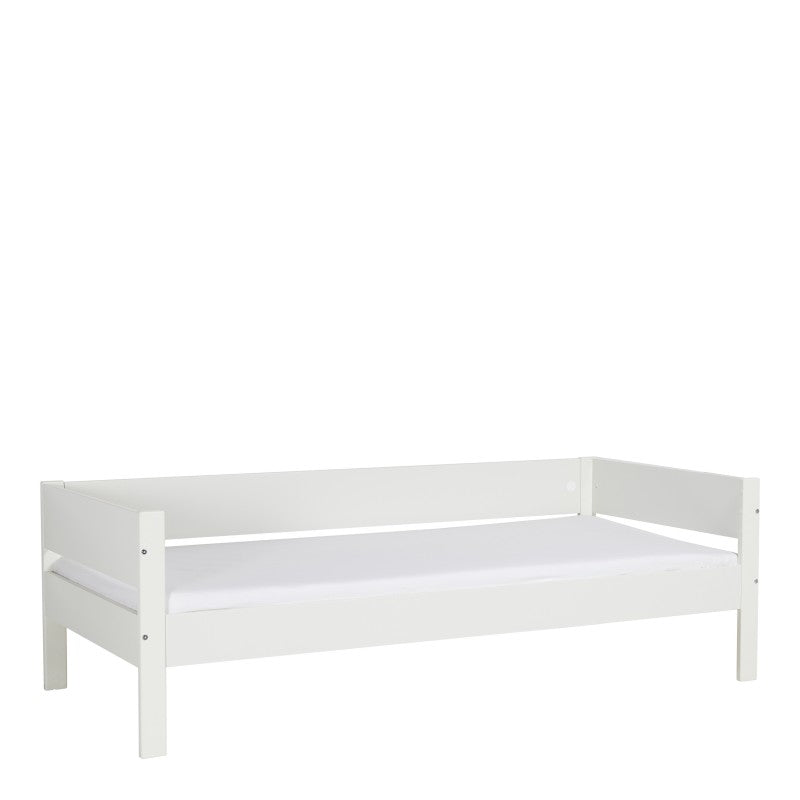 Huxie White Day Bed with Safety Rail in White