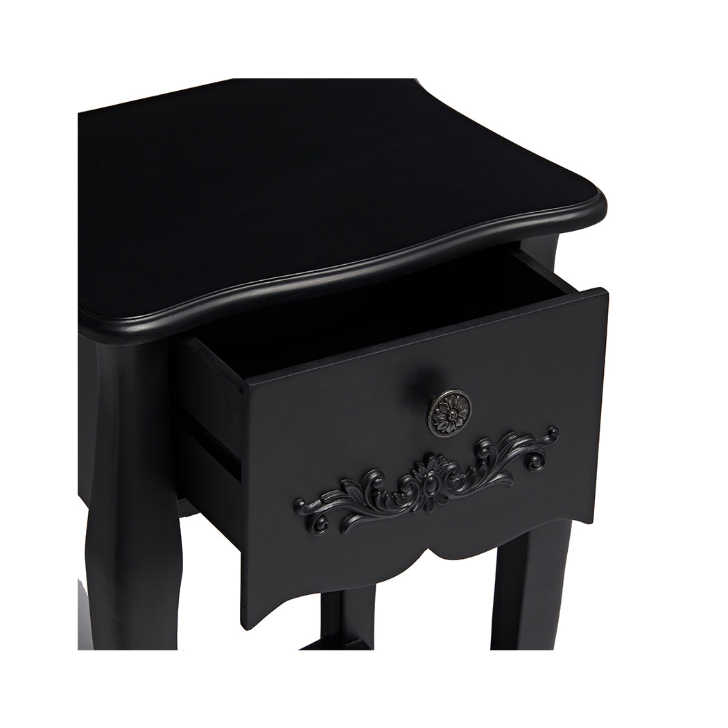 Antoinette 1 Drawer Night Stand Black