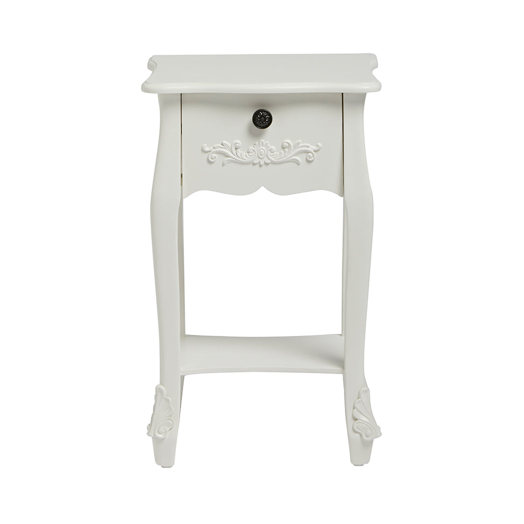 Antoinette 1 Drawer Night Stand White