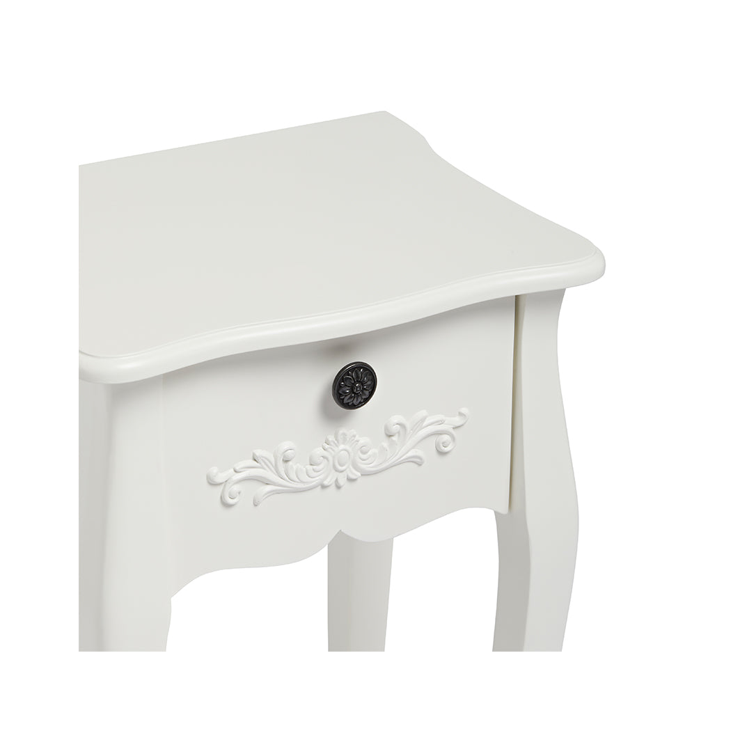 Antoinette 1 Drawer Night Stand White