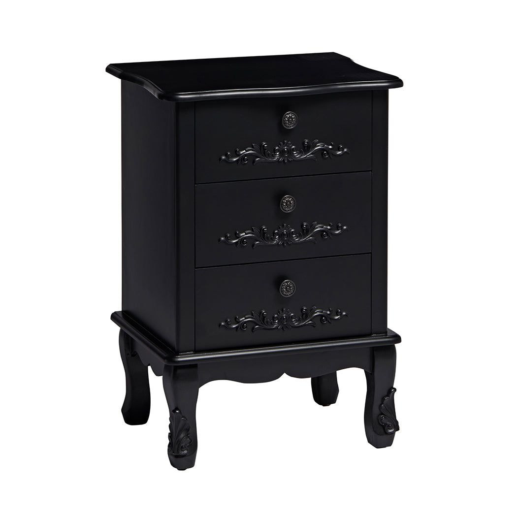 Antoinette 3 Drawer Chest Black