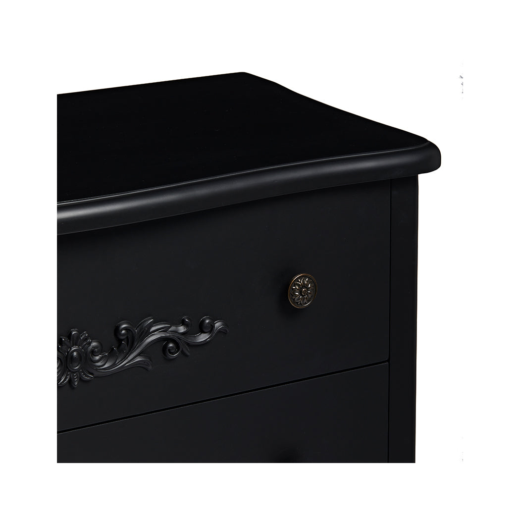 Antoinette 3 Drawer Chest Black