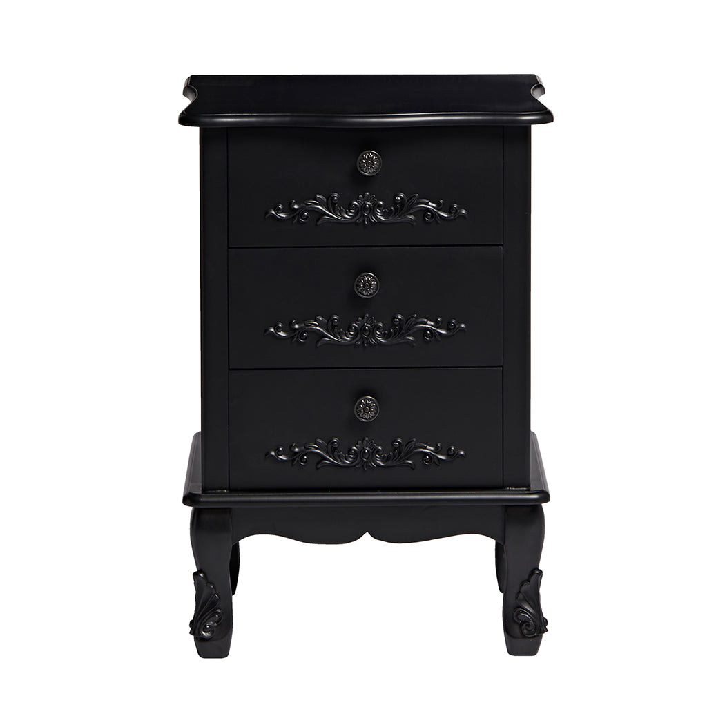 Antoinette 3 Drawer Chest Black