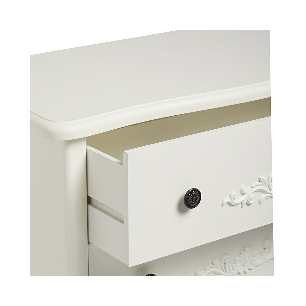 Antoinette 5 Large Drawer Chest White