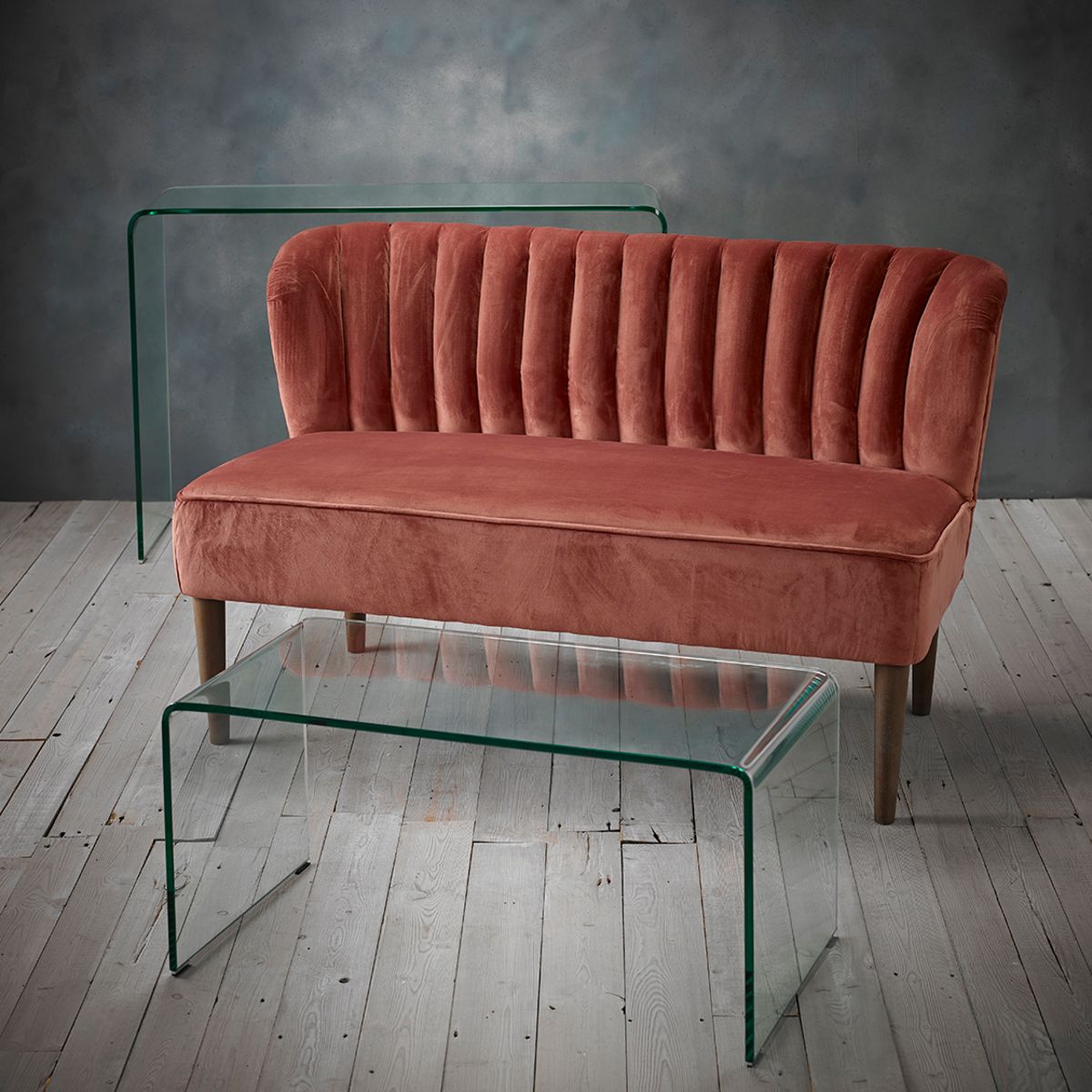 Bella 2 Seater Sofa Vintage Pink