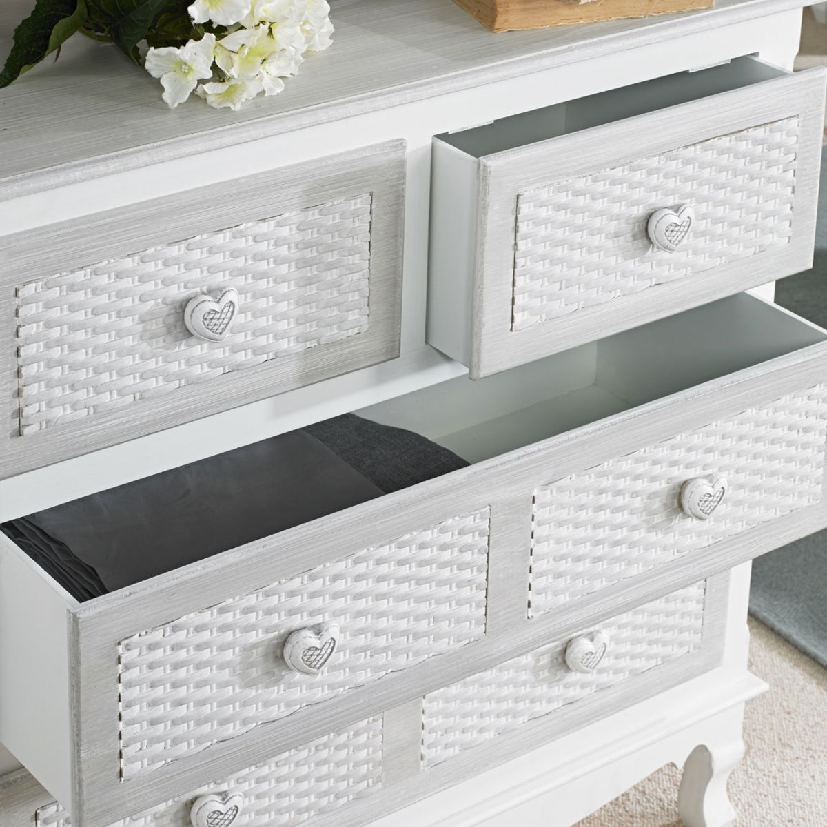 Brittany 2+2 Chest White-Grey