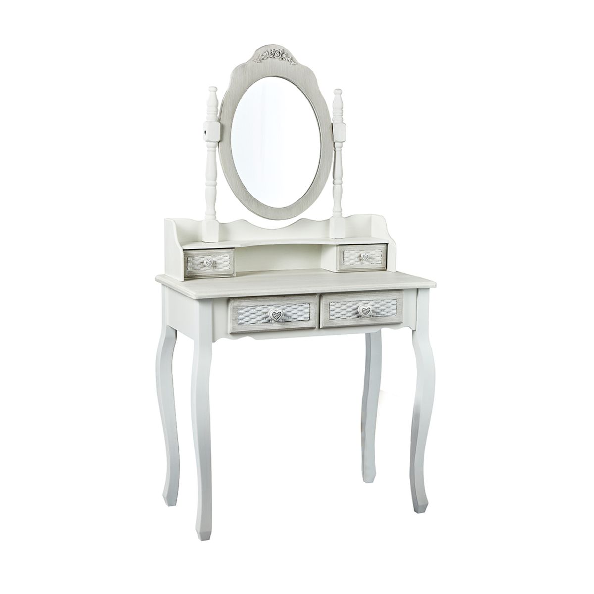 Brittany Dressing Table Mirror White-Grey