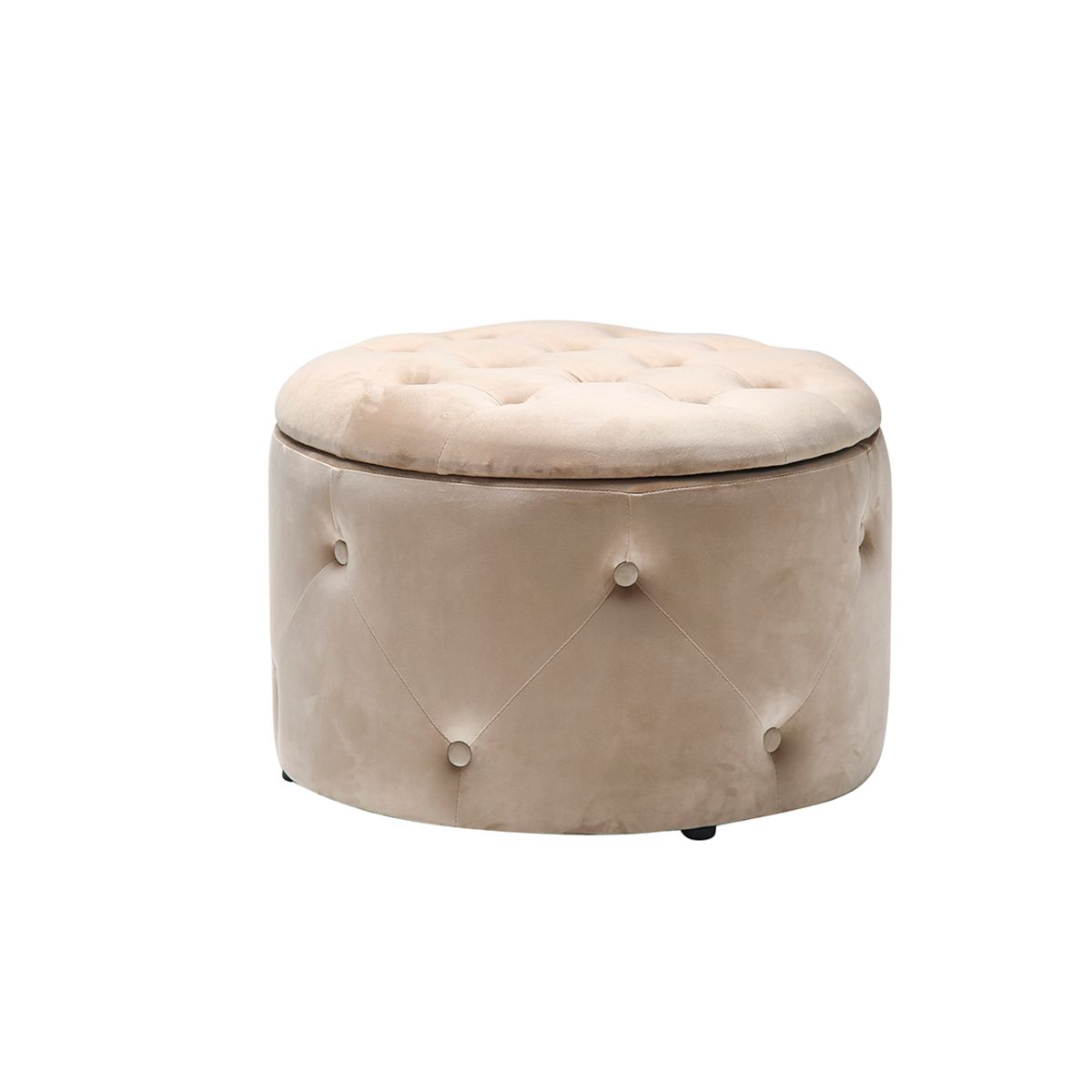 Cleo Storage Pouff Beige