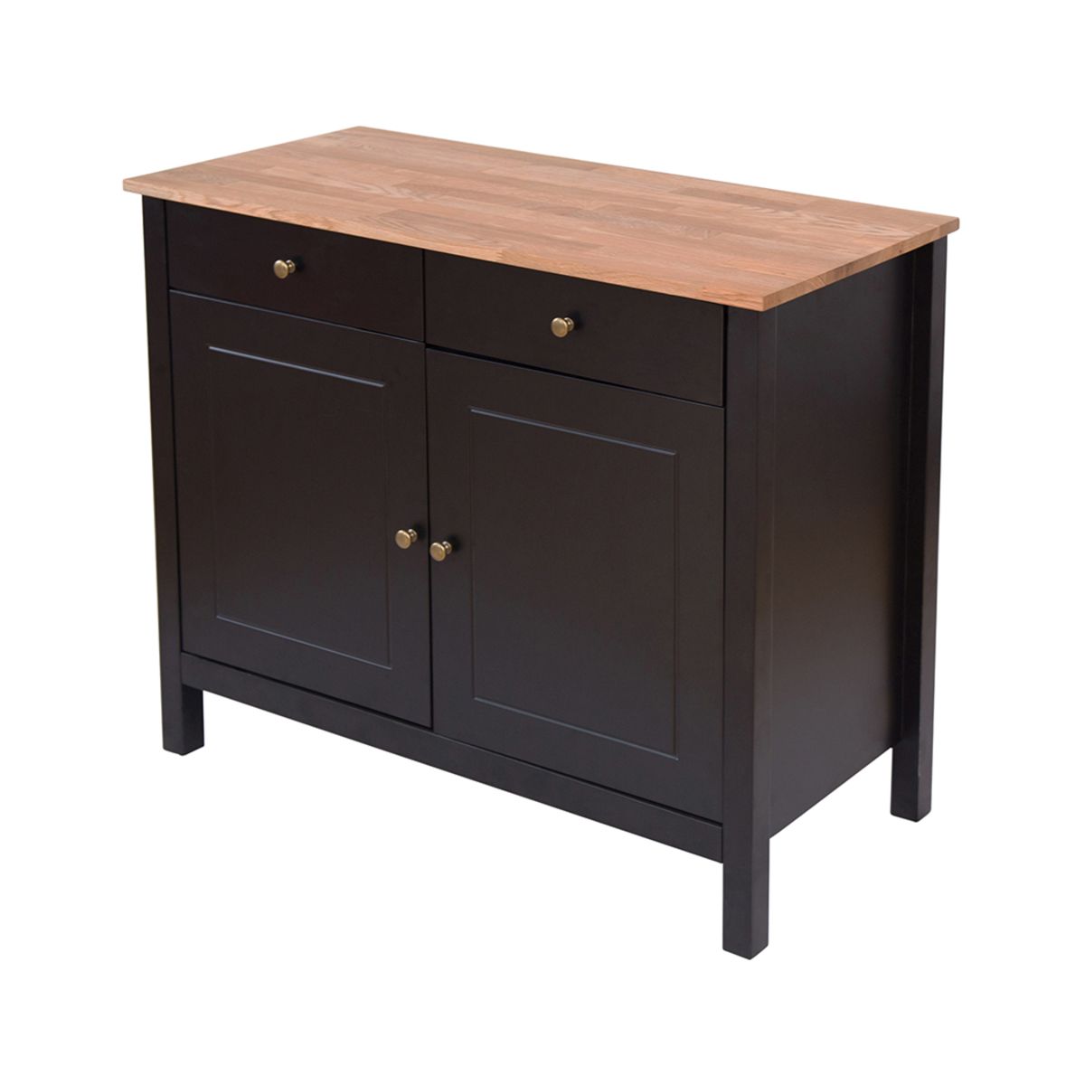 Copenhagen Sideboard 2 Doors & 2 Drawers Black Frame-Oiled Wood