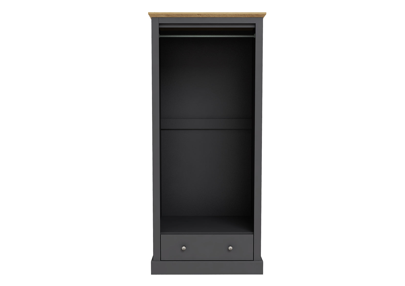 Devon 2 Door Wardrobe Charcoal