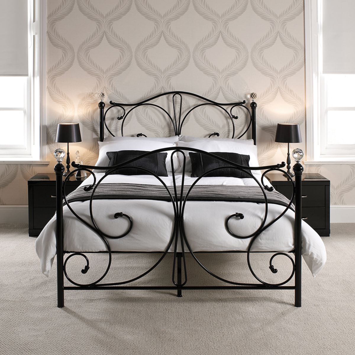 Florence 4.6 Double Bed Black