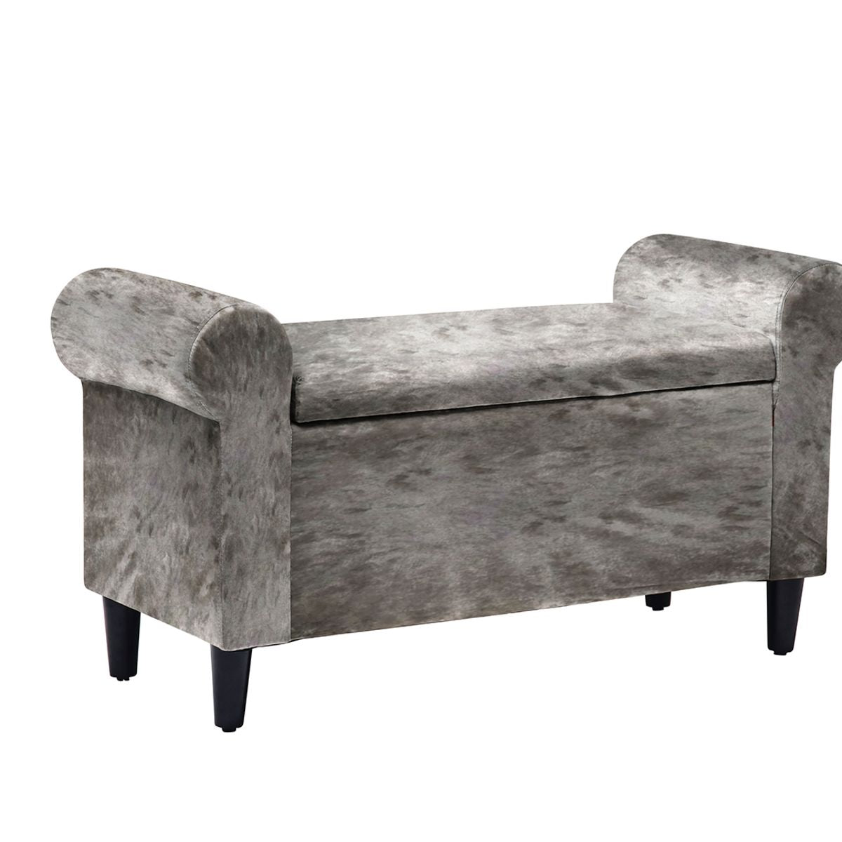 Highgrove Storage Ottoman Silver