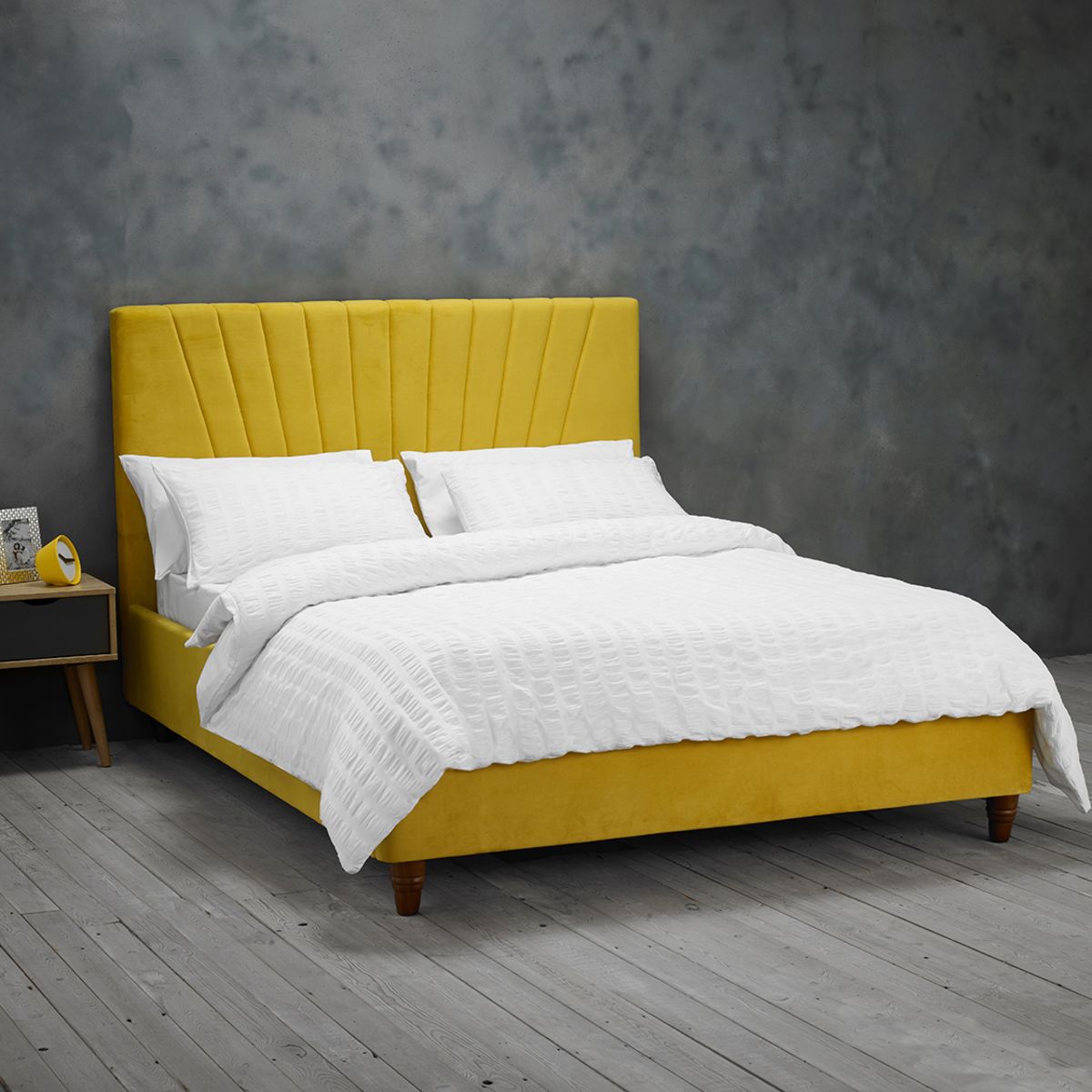 Lexie Kingsize Bed Mustard