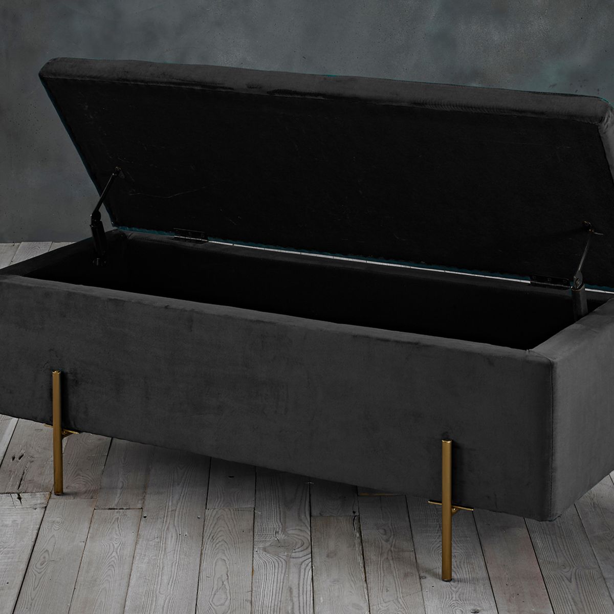 Lola Storage Ottoman Grey