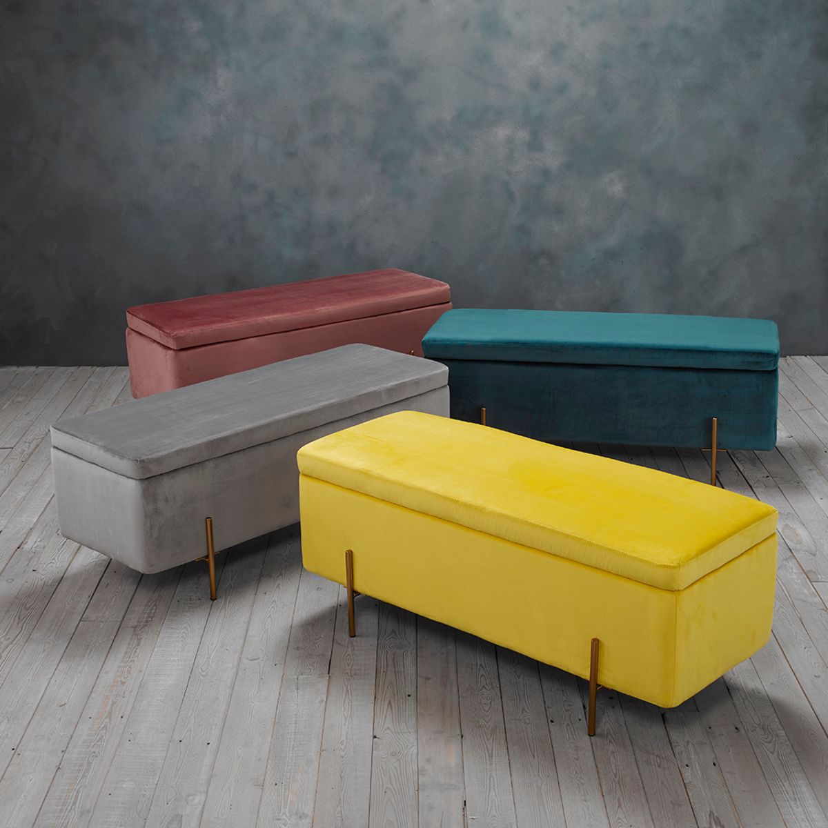 Lola Storage Ottoman Grey