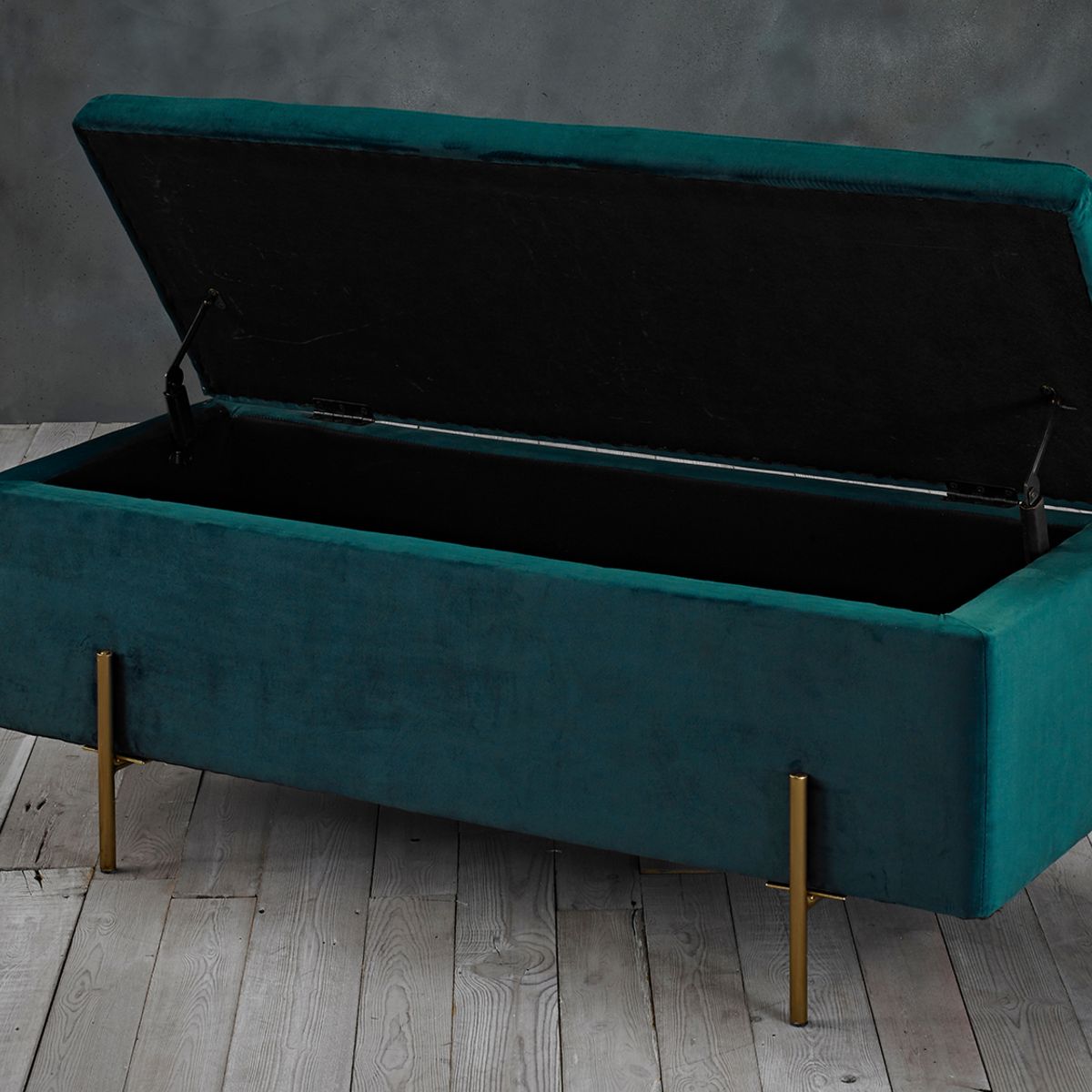 Lola Storage Ottoman Teal