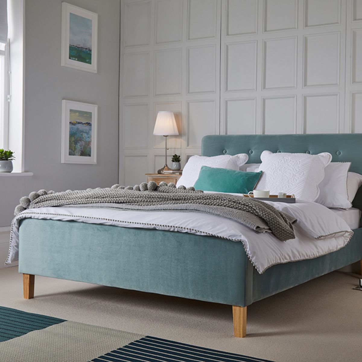 Pierre 5.0 Kingsize Bed Aqua