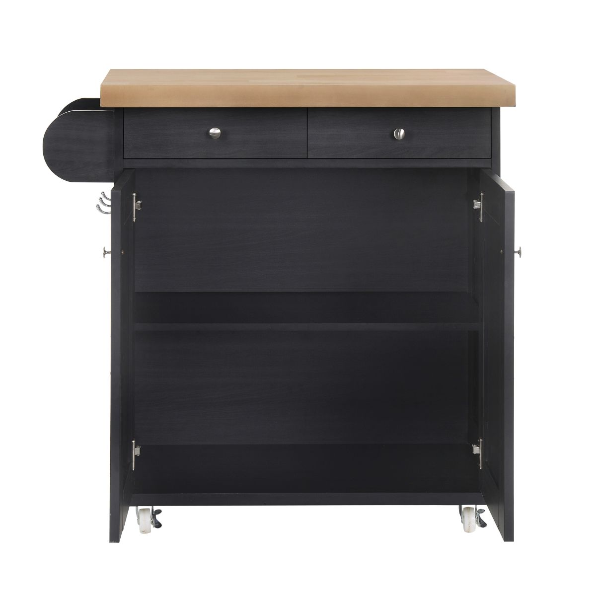 Portland Kitchen Island Black