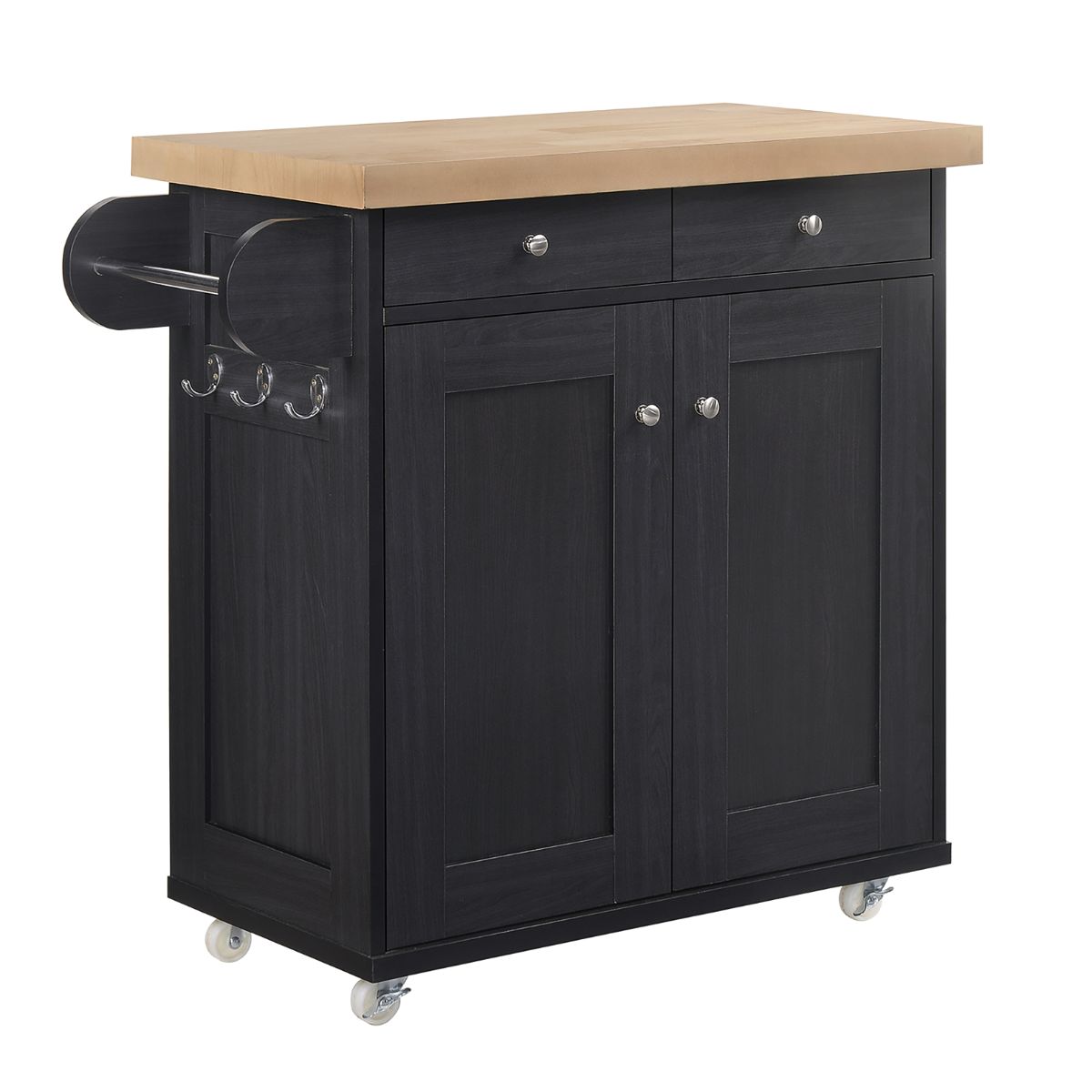 Portland Kitchen Island Black