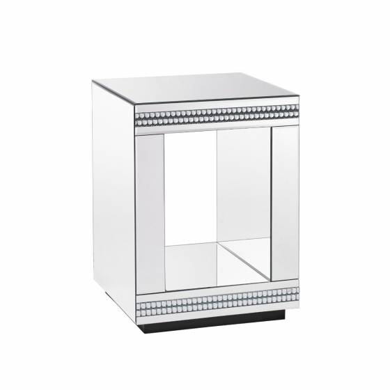 Biarritz Cube Mirrored Lamp Table