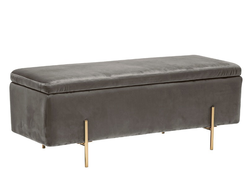 Lola Storage Ottoman Grey