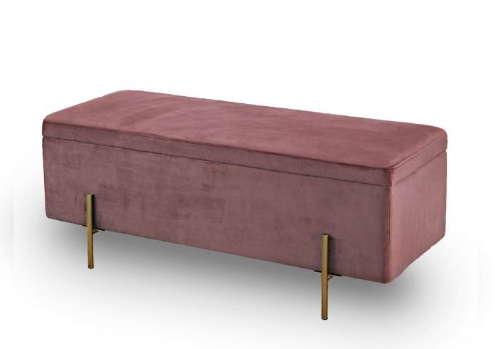 Lola Storage Ottoman Pink